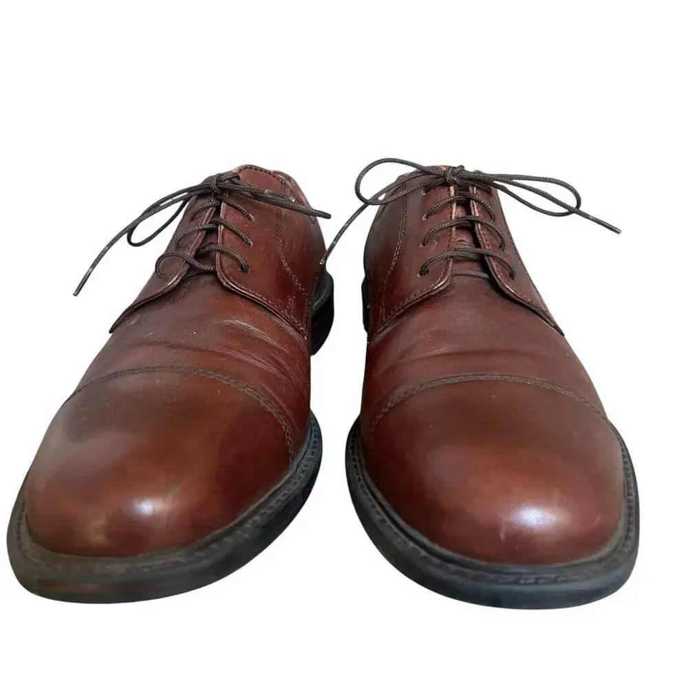 Johnston and Murphy Brown Cap Toe Oxford Shoes Size 9M